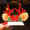 Diadema de Cuernos de Reno Navideños Pinza para el Pelo Afelpada para Mujer 2024 Nuevo Pinza Lateral Linda Aro para el Pelo Navideño para Niños Pinza para el Pelo