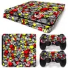 Console de Jogo Ps4 Slim Adesivo de Corpo Inteiro Skin Adesivo Bomb Skin Filme Colorido de Corpo Inteiro