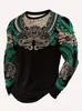 Camiseta casual cómoda de manga larga para hombre, bloques de color blanco y negro, estampado de cara sonriente, adecuada para vacaciones
