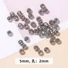 Cuentas martilladas de acero inoxidable, cuentas sueltas, cuentas de tubo de bambú, cuentas espaciadoras, colgantes, clips O, accesorios para pulseras DIY, componentes para joyería al por mayor