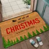Nueva alfombrilla de Navidad transfronteriza para decoración de entrada de casa, resistente a la suciedad, duradera, fácil de limpiar, felpudo de entrada