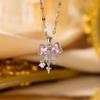 Colar de Alta Qualidade Elegante Luxo Leve com Microincrustação Completa de Zircônio em Cobre para Mulheres, Galvanizado a Ouro Real, Corrente de Clavícula Delicada Simples, Corrente de Pescoço