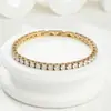 Pulseira de Tênis em Aço Titânio Cravejada com Zircônia de 2,5-5mm Pulseira de Tênis Aço Inoxidável 316 Joias Transfronteiriças Alto Padrão