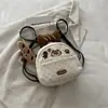 Mini mochila linda de perrito con lunares, bolso de mano de niña con forma de pan de caricatura, bolso de hombro para estudiante y para ir al trabajo