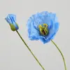 Amapola islandesa artificial aterciopelada estilo pintura al óleo tamaño grande accesorios para fotografía de bodas decoraciones florales para pasillo de bodas y escaparates