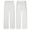 Ropa Muxi Estilo High Street Americano Retro Moderno Versátil Básico Pantalones de Pierna Ancha de Algodón Puro Jeans Rectos Holgados