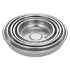 Yingzhihang acero inoxidable perforado boca poco profunda plato plano acero cesta escurridora para lavar fruta verduras cocidas cesta para vaporizar