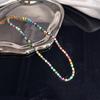 Collar de Arcilla Blanda de Colores Dulces Dopamina con Cuentas para Mujer, Dulce y Elegante, Cadena para Clavícula Versátil de Lujo Ligero de Nicho al por Mayor