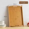 Bandeja lateral invencible, bandeja de bambú para barbacoa, bandeja para servir para uso en el hogar y restaurante, bandeja rectangular para platos estofados, bandeja de madera con asa, bandeja de té de madera