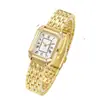 Relógio Feminino Elegante, Moderno e Simples com Mostrador de Escala Romana Retangular de Nicho Pulseira de Aço Quartzo Atacado Transfronteiriço