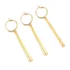 One Piece Loro Noah Solon Mismo Pendientes Dorados Pendientes Largos para Hombre y Mujer Pinza para Oreja Abanico Marino Sin Agujeros en las Orejas
