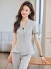 Traje de alta gama de manga corta para mujer, verano, temperamento profesional, ropa de trabajo para recepción de hotel, ropa de trabajo para joyería