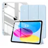 Aplicable a Funda Protectora Plegable Triple para iPad 11, Funda Protectora Dura con Brillo Acrílico para iPad 10, Air de 11 Pulgadas a Prueba de Caídas