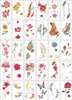 Atacado Pronto 30 Adesivos de Tatuagem Borboleta 3D Pequenos Frescos Adesivos de Tatuagem Descartáveis Flores