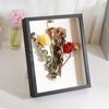 Moldura de foto 3D oca de madeira, 3cm, 6 polegadas, A4, para flores secas, animais plantados, espécimes, mesa, parede, atacado