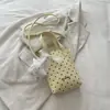 Mini bolsa fofa e feminina de bolinhas em cores doces e vibrantes 2026 nova bolsa transversal versátil e casual para celular