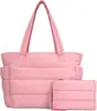 Nueva Bolsa Tote de Amazon para Mujer, Bolso de Hombro para Viajes Diarios, Gran Capacidad, Bolso de Mano con Múltiples Bolsillos, Bolsa para Maquillaje y Computadora de Viaje