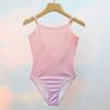 Ropa de Baile para Niñas Verano Degradado Tirantes Niñas Alta Elasticidad Manga Corta Tops de Baile Danza China Ballet Body