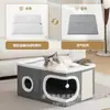 Nido para gatos más vendido de Amazon, de doble capa, cálido, plegable, apto para todas las estaciones, nido para gatos mascota del fabricante original, disponible para venta al por mayor