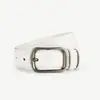 Hebilla de Anillo D de Aleación Cinturón de Cuero Moda Versátil Estilo Coreano para Mujer Hebilla de Pin de Negocios Piel de Vaca de Primera Capa en Stock
