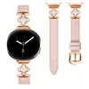 Correa de repuesto para Samsung Watch 8/9 con extremo puntiagudo de doble trébol y correa para Watch 8 classic