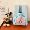 Bolsa de Punto Dibujo Lindo Panda Bolso de Mano Bolsa para Biberón Bolsa de Almacenamiento Bolsa Pequeña Viaje Trayecto Maquillaje Papelería Bolsa Pequeña