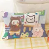 Funda de almohada de felpa con orejas grandes de invierno, forro polar doble grueso, funda de almohada individual de forro polar de coral para niños, lavable, estilo de dibujos animados