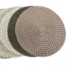 Mantel Individual Tejido con Cuerda de Cáñamo Estilo Pastoral Escandinavo, Salvamanteles Redondo Aislante, Salvamanteles Decorativo Cortado Anti-quemaduras, Salvamanteles para Platos de Foto