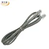 Cable telefónico plano de cobre libre de oxígeno de 6 hilos 28AWG RJ12 6P6C con conector de cristal extendido cable de conexión de señal terminado
