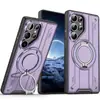 Funda Mecánica para Teléfono Samsung S26Ultra Transfronteriza A56 Soporte Magnético Giratorio Cubierta Protectora Anti-Caídas