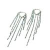 Aretes de Amor Estilo Coreano 2021 Nueva Moda Aretes de Borla de Lentejuelas Modernos Hebilla para la Oreja en Forma de Corazón Largos Delgados Populares en Internet Aretes Combinables