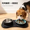 Tigela para comer devagar de pet, tigela para cachorro, tigela dobrável anti-derramamento, utensílios de alimentação para gatos e cachorros, tigela dupla para cães beberem água e comerem