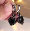 Venta Caliente Transfronteriza Platino Topa Corazón del Océano Diseño de Botón de Oreja Lujo Ligero Elegante Sentido de Alta Gama Pendientes Venta Caliente