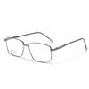 Lentes Xunge Metal Cuadrados Planos Lentes Artísticos Retro Lisos para Mujer Caja Semimetálica Lentes para Desplazamiento para Hombre