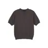 Camiseta masculina de malha estilo retrô americano, gola Henley, manga curta, corte limpo, para o trabalho e uso casual