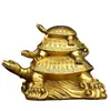 Latón bronce tortuga de tres generaciones generación Tortuga de la longevidad Tortuga dragón tortuga adornos para el hogar venta al por mayor
