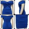 Aliexpress Amazon Moda Europeia e Americana Popular Vestido Sexy Feminino Cor Lisa Decote V Pregueado Venda Direta de Fábrica