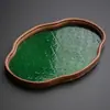 Bandeja de Té de Cristal para Uso Doméstico, Pequeña Bandeja para Preparar Té para Sala de Estar u Oficina, Bandeja para Servir Té, Bandeja de Té para Juego de Té Kung Fu