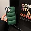 Funda de plumón de algodón de color liso para iPhone 16 Pro Max (Apple 15 Pro, 14, 13 y 12 x)