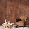 Papel Pintado con Textura de Pintura Artística, Papel Pintado para Habitación de Homestay Retro Americano Desgastado, Revestimiento de Pared Marrón Manchado Óxido, Estilo Industrial
