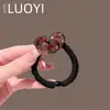 2025 Nueva Diadema Coreana Dongdaemun Elegante Cabeza de Corazón con Diamantes Atadura de Pelo Simple para Celebridades de Internet Cuerda para el Cabello Accesorios para el Cabello