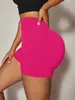 Calça de Yoga Transfronteiriça Três Quartos Feminina Cintura Alta Levanta Bumbum Shorts Fitness Esportes ao Ar Livre Corrida Sem Costura Bumbum de Pêssego Hot Pants