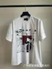 Erd Melancólico Rico Segunda Generación Estampado de Letras Viejo Holgado Retro Vintage Camiseta de Manga Corta para Hombre y Mujer Tendencia Verano