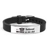 Pulseira de Silicone Pulseira de Silicone Transfronteiriça Europeia e Americana Tira para Temporada de Formatura Presente Multicor Aço Inoxidável Gravação Joia Popular para Mão