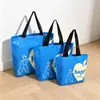 Sacolas de presente ecológicas personalizadas feitas de tecido pp tecido, sacolas tecidas feitas sob medida para armazenamento diário, sacolas de compras tote tecidas personalizadas