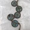 Moedas de cobre dos antigos cinco imperadores decoram a porta Dinheiro Yongzheng Qianlong Moedas de cobre Cinco Imperadores Dinheiro Kangxi Tongbao Simulação Moedas antigas