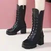 Botines Chelsea de Tacón Grueso para Mujer Botas de Media Caña para Mujer 2026 Otoño/Invierno Nuevo Estilo Estilo Británico Zapatos para Mujer Versátiles Celebridad de Internet Botines con Forro de Terciopelo
