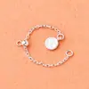 Cadena de Cola de Plata de Ley S925 Accesorios de Joyería Cadena de Extensión Telescópica Pulsera DIY Collar Cadena de Extensión Ajustable Deslizante