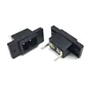 Enchufe de Corriente AC, Todo Cobre, con Luz, Fusible, Toma para Tarjeta Pin, Tres en Uno, Dos en Uno, con Interruptor