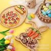 Bandeja de Bambú Transfronteriza Forma de Huevo de Conejo Plato Decorativo para Frutas y Postres Plato para Comida Infantil Plato para Frutas Tabla para Comida Cocinada
